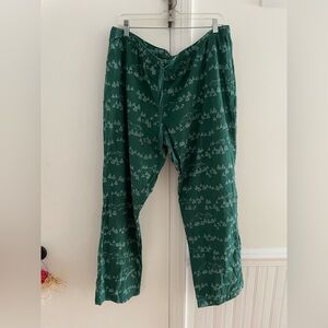 Eddie Bauer Forest Green Flannel Pajama Pants